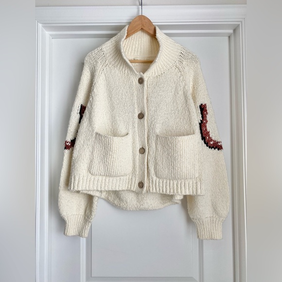 Anthropologie Pilcro Western Horse Graphic Cardigan Sweater (Size M) - Picture 6 of 8